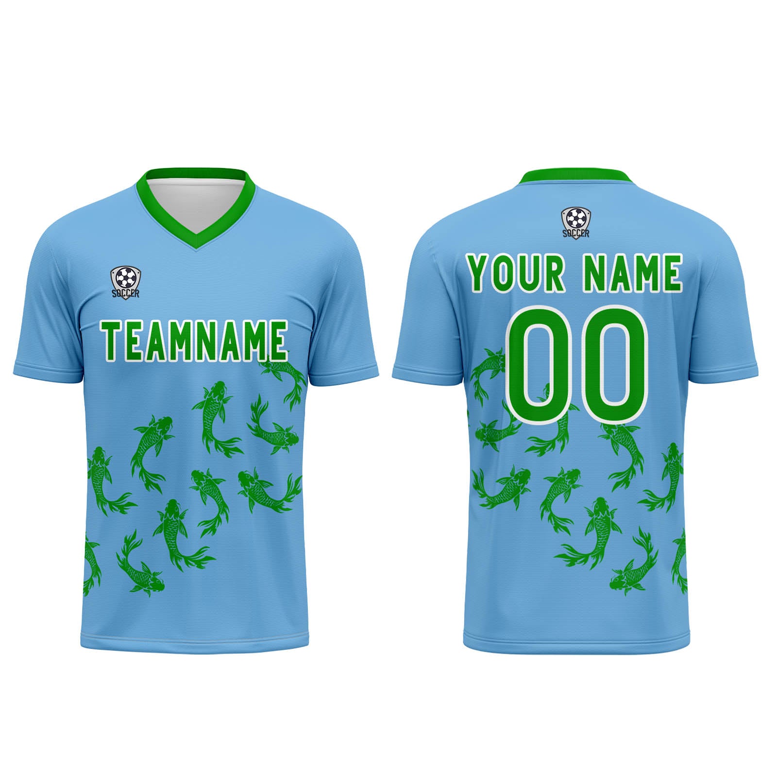 Benutzerdefinierte Himmel  Blau Trikots für Männer Frauen Personalisierte Fußball Uniformen für Erwachsene und Kind Rabatt