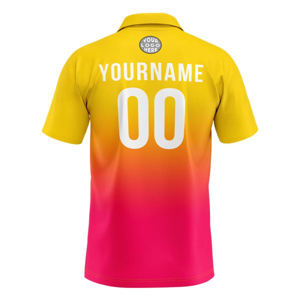 Benutzerdefinierte Gelb Heiß Rosa Fußball Polo-Shirts Fügen Sie Ihr Einzigartiges hinzu Logo Name Nummer Mode – Bild 3