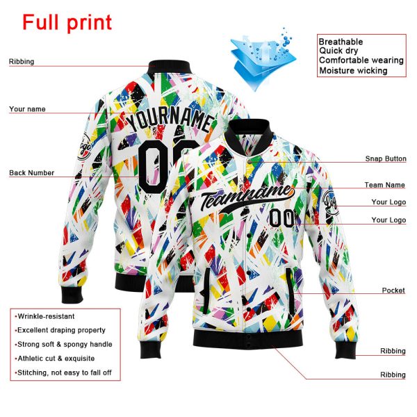 Personalisiert Benutzerdefiniert Jacke Anpassen Ihr Teamname, Logo und Nummer Mode – Bild 2