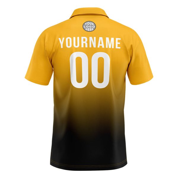 Benutzerdefinierte Gelb Schwarz Fußball Polo-Shirts Fügen Sie Ihr Einzigartiges hinzu Logo Name Nummer Online – Bild 3