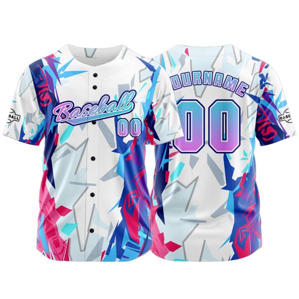 Benutzerdefiniert  Weiß Baseball Uniformen Drucken für Jungs Mädchen und Kinder Machen Ihr Team Mehr Vielfältig Zu verkaufen