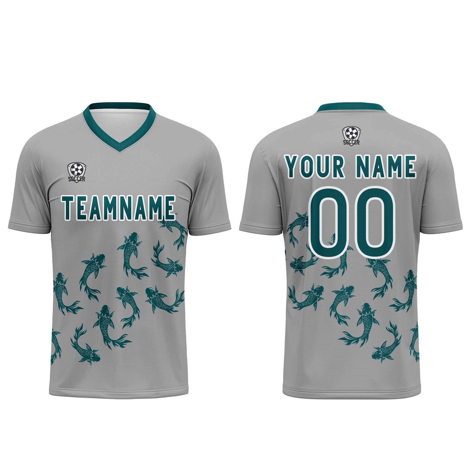 Benutzerdefinierte Grau Trikots für Männer Frauen Personalisierte Fußball Uniformen für Erwachsene und Kind Online