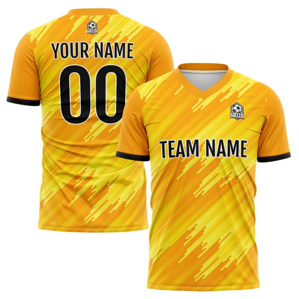 Benutzerdefinierte Orange Fußball Trikots für Männer Frauen Personalisierte Fußball Uniformen für Erwachsene und Kind Zu verkaufen