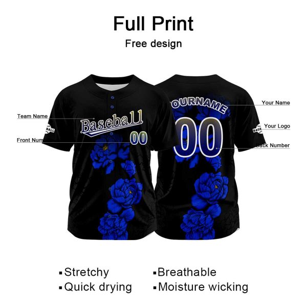 Benutzerdefiniert Schwarz Baseball Uniformen Drucken für Jungs Mädchen und Kinder Machen Ihr Team Mehr Vielfältig Online-Schn?ppchen – Bild 2