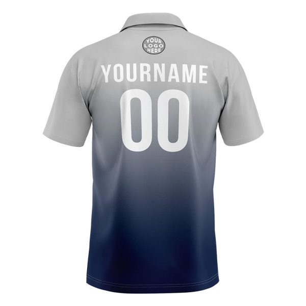 Benutzerdefinierte Grau Marine Fußball Polo-Shirts Fügen Sie Ihr Einzigartiges hinzu Logo Name Nummer Online-Schn?ppchen – Bild 3