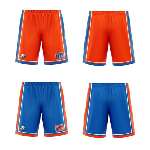 Benutzerdefinierte Orange Blau Weiß Reversible Basketball Jersey Personalisierte Print Name Nummer Logo Online – Bild 2