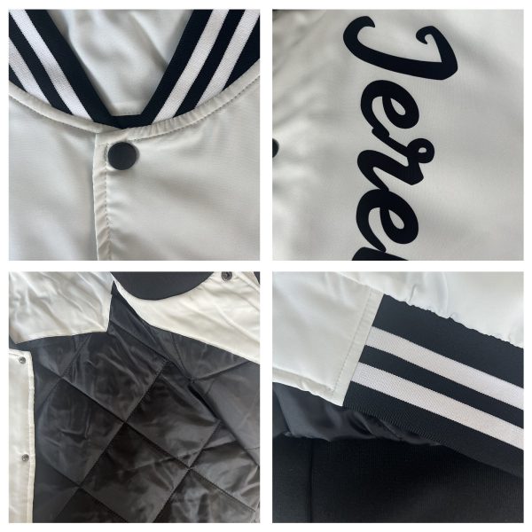 Benutzerdefinierte Varsity-Jacke. Letterman-Jacke für Männer, Frauen und Jugendliche Grau Rot Online-Verkauf – Bild 2