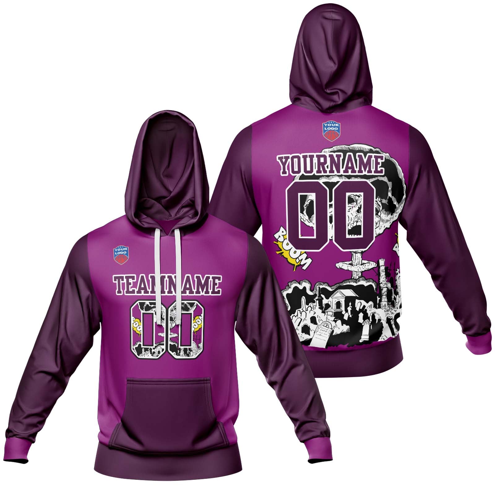 Benutzerdefinierter Sweatshirt-Hoodie für Mann, Frau, Mädchen, Junge. Drucken Sie Ihr Logo, Ihren Namen und Ihre Nummer Schn?ppchen