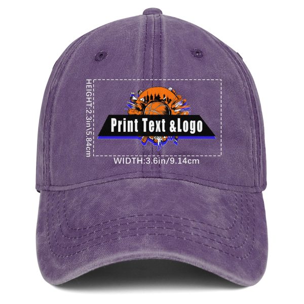 Personalisierte benutzerdefinierte Lila gewaschen Cowboy Trucker Hut mit Logo Mode Accessoire Schn?ppchen