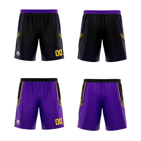 Benutzerdefinierte Schwarz Lila Reversible Basketball Jersey Personalisierte Print Name Nummer Logo Mode – Bild 2