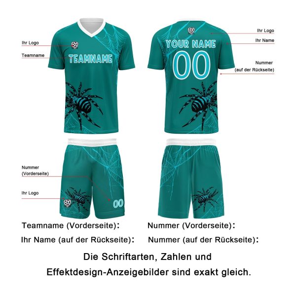 Benutzerdefinierte Dunkles Grün Trikots für Männer Frauen Personalisierte Fußball Uniformen für Erwachsene und Kind Jetzt online – Bild 5