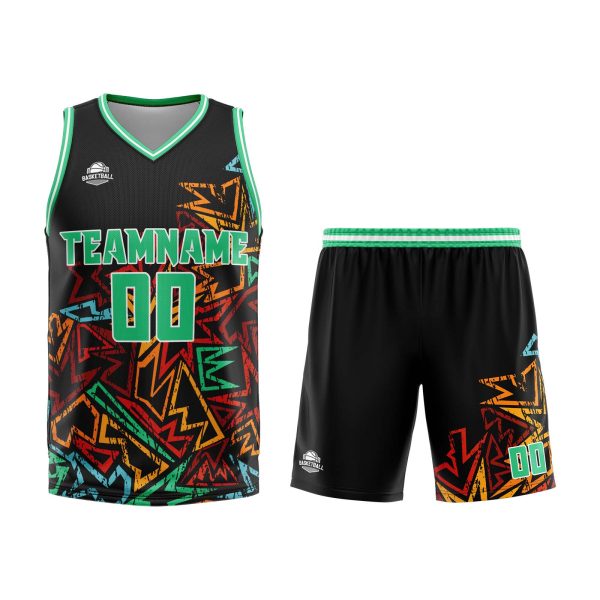 Benutzerdefinierter Grün Basketball Jersey Uniform Anzug gedruckt Ihr Logo Name Nummer Jetzt online – Bild 2