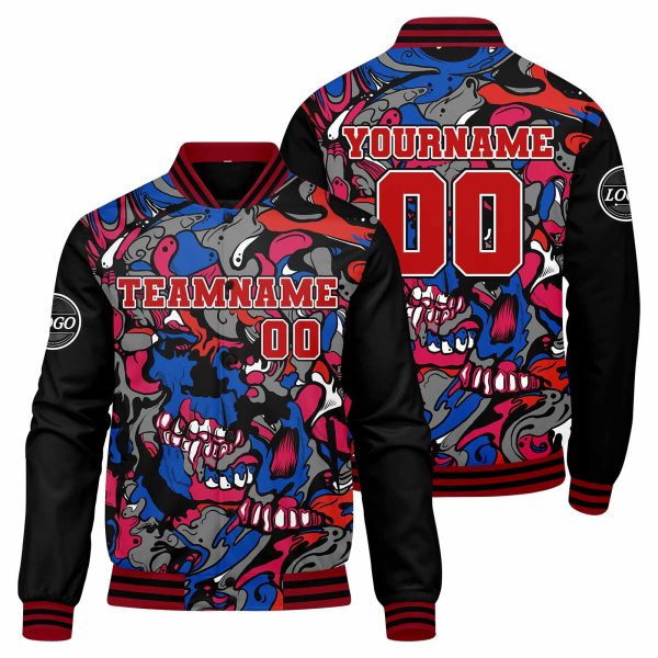 Benutzerdefinierte Verlauf Varsity-Jacke. Letterman-Jacke Rot Royal Online-Verkauf