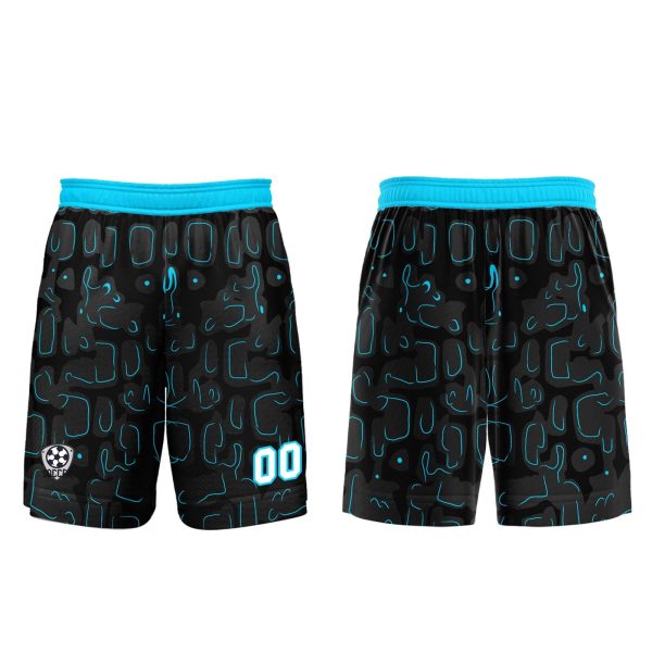 Benutzerdefinierte Schwarz Blau Cyan Fußball Trikots für Männer Frauen Personalisierte Fußball Uniformen für Erwachsene und Kind Verkauf – Bild 3