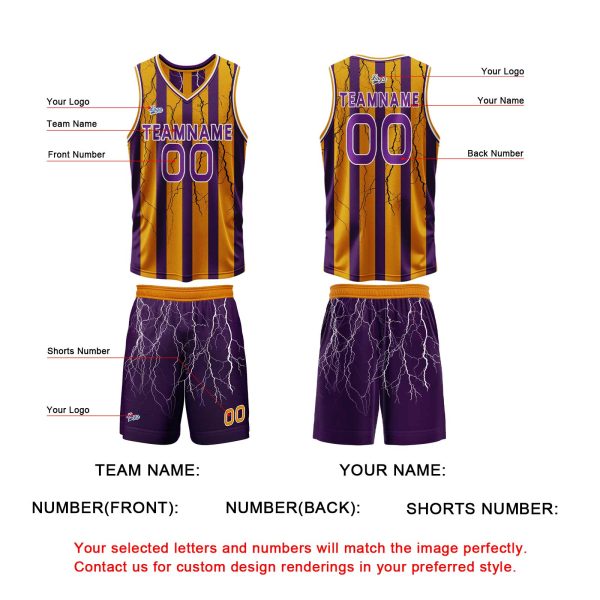 Benutzerdefinierte Lila Orange Reversible Basketball Jersey Personalisierte Print Name Nummer Logo Zu verkaufen – Bild 4