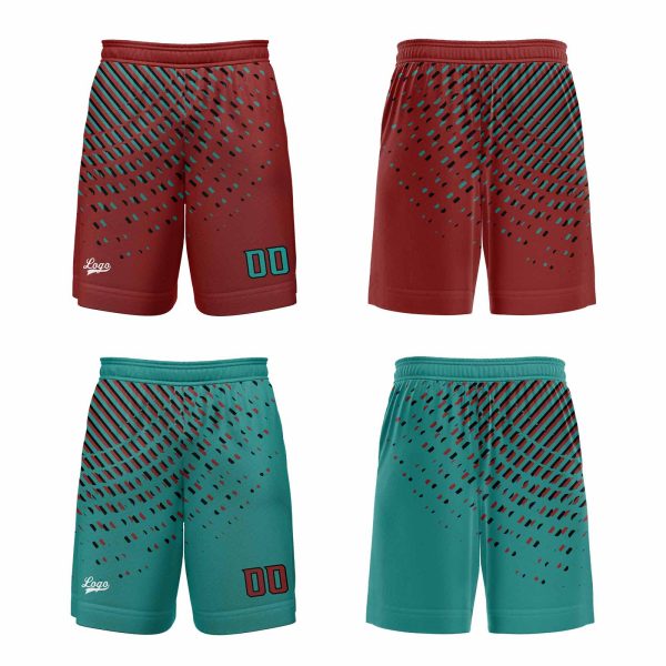 Benutzerdefinierte Cyan Rot Reversible Basketball Jersey Personalisierte Print Name Nummer Logo Verkauf – Bild 3