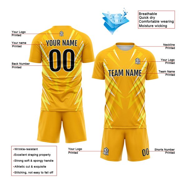 Benutzerdefinierte Orange Fußball Trikots für Männer Frauen Personalisierte Fußball Uniformen für Erwachsene und Kind Schn?ppchen – Bild 3