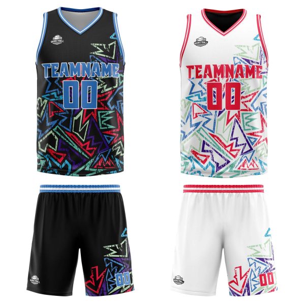 Benutzerdefinierte Blau Reversible Basketball Jersey Personalisierte Print Name Nummer Logo Online-Schn?ppchen – Bild 3