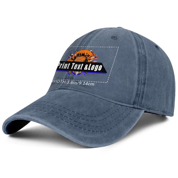 Personalisierte benutzerdefinierte Blau gewaschen Cowboy Trucker Hut mit Logo Mode Accessoire Verkauf – Bild 2