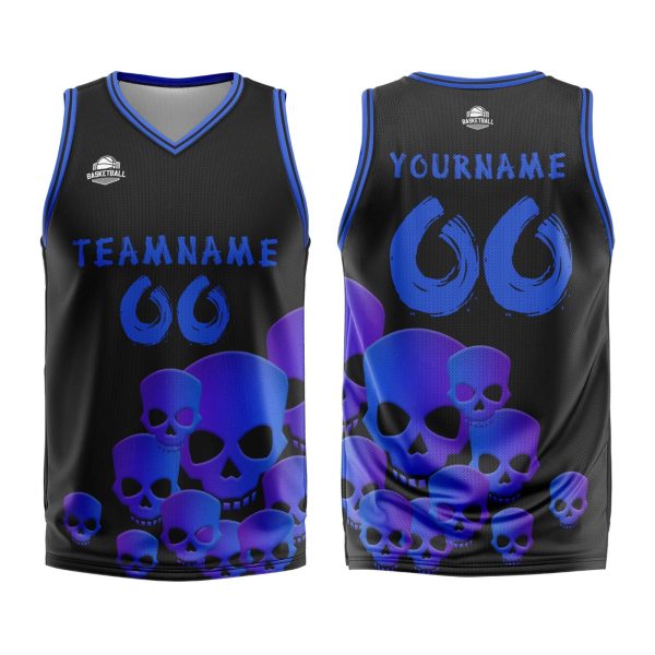 Benutzerdefinierter Blau Basketball Jersey Uniform Anzug gedruckt Ihr Logo Name Nummer Online-Schn?ppchen